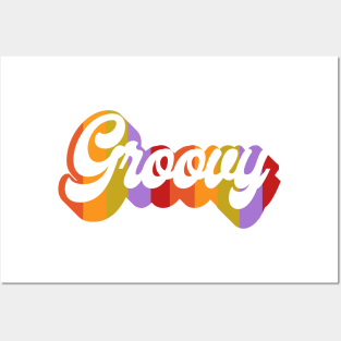 Groovy Text Posters and Art